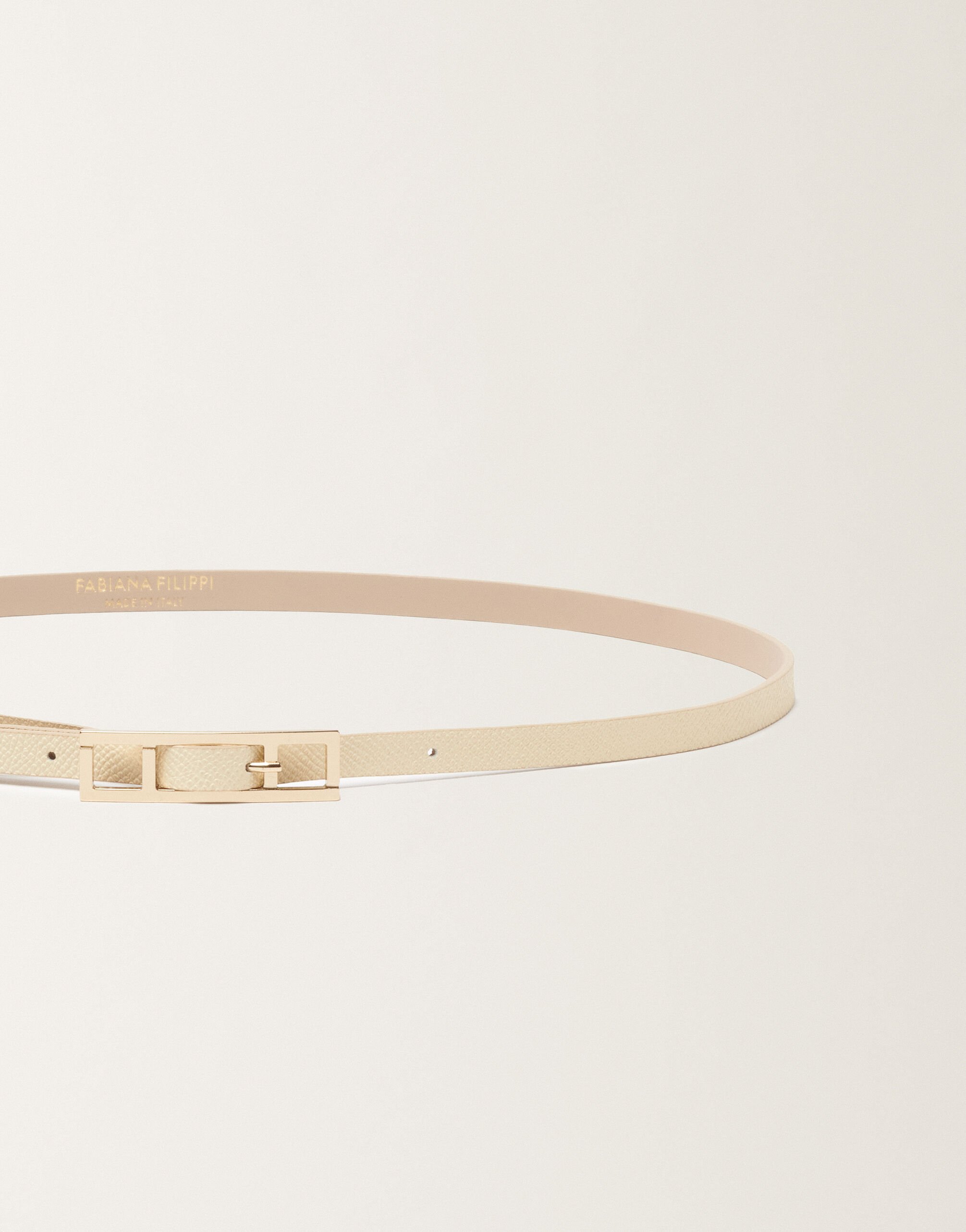 Pastel yellow saffiano belt Fabiana Filippi Pastel yellow saffiano belt Yellow AAD266A037M0010000