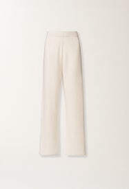 Fabiana Filippi Pantalón de algodón y lino con lentejuelas, blanco Blanco PAD266F351D2730000