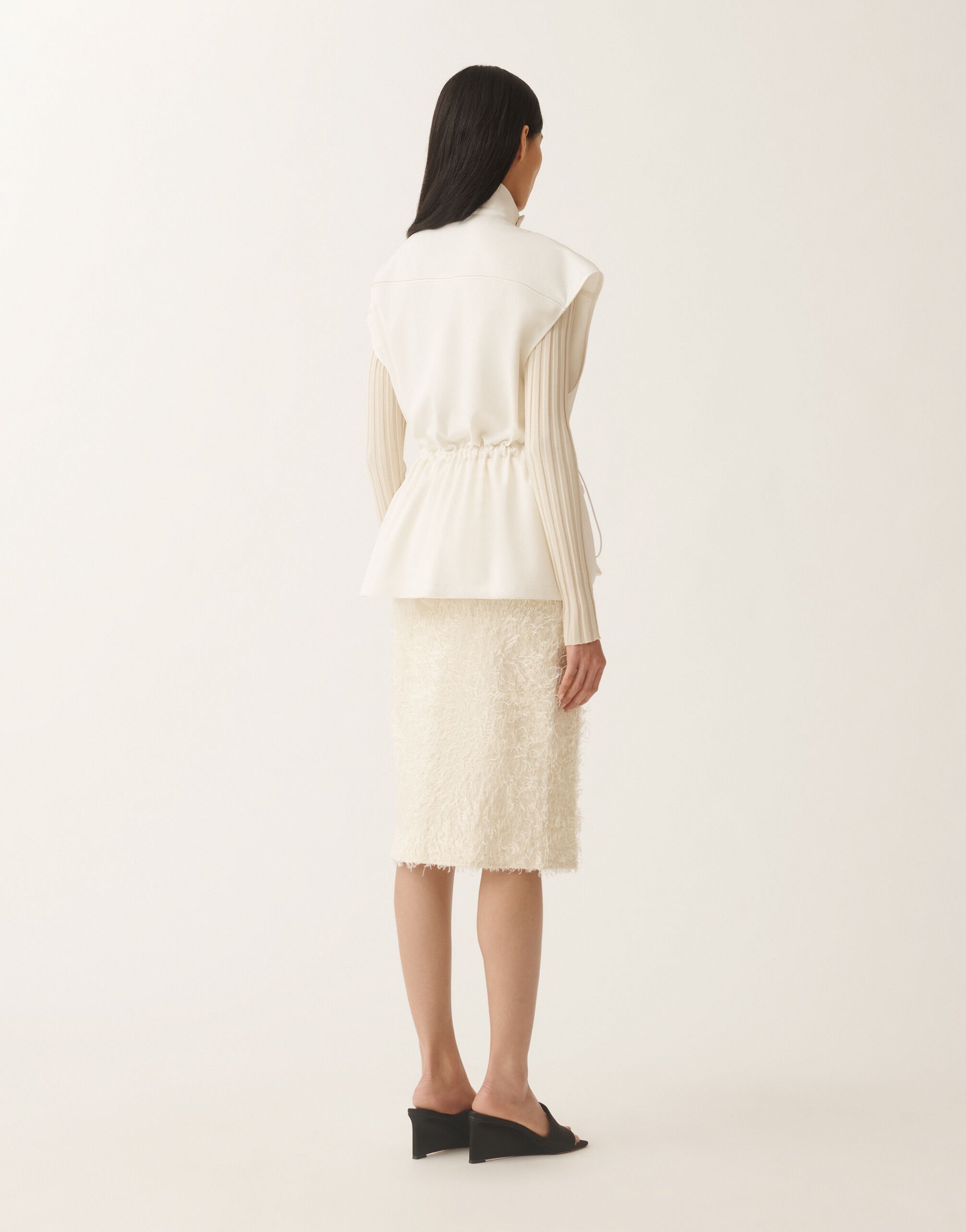 Fabiana Filippi Cotton gabardine safari jacket, white WHITE CTD275F714L1920000
