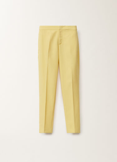 Fabiana Filippi Hose Montefalco aus Geflecht in Wolle und Leinen, zedernfarben GELB PAD265F326D8220000
