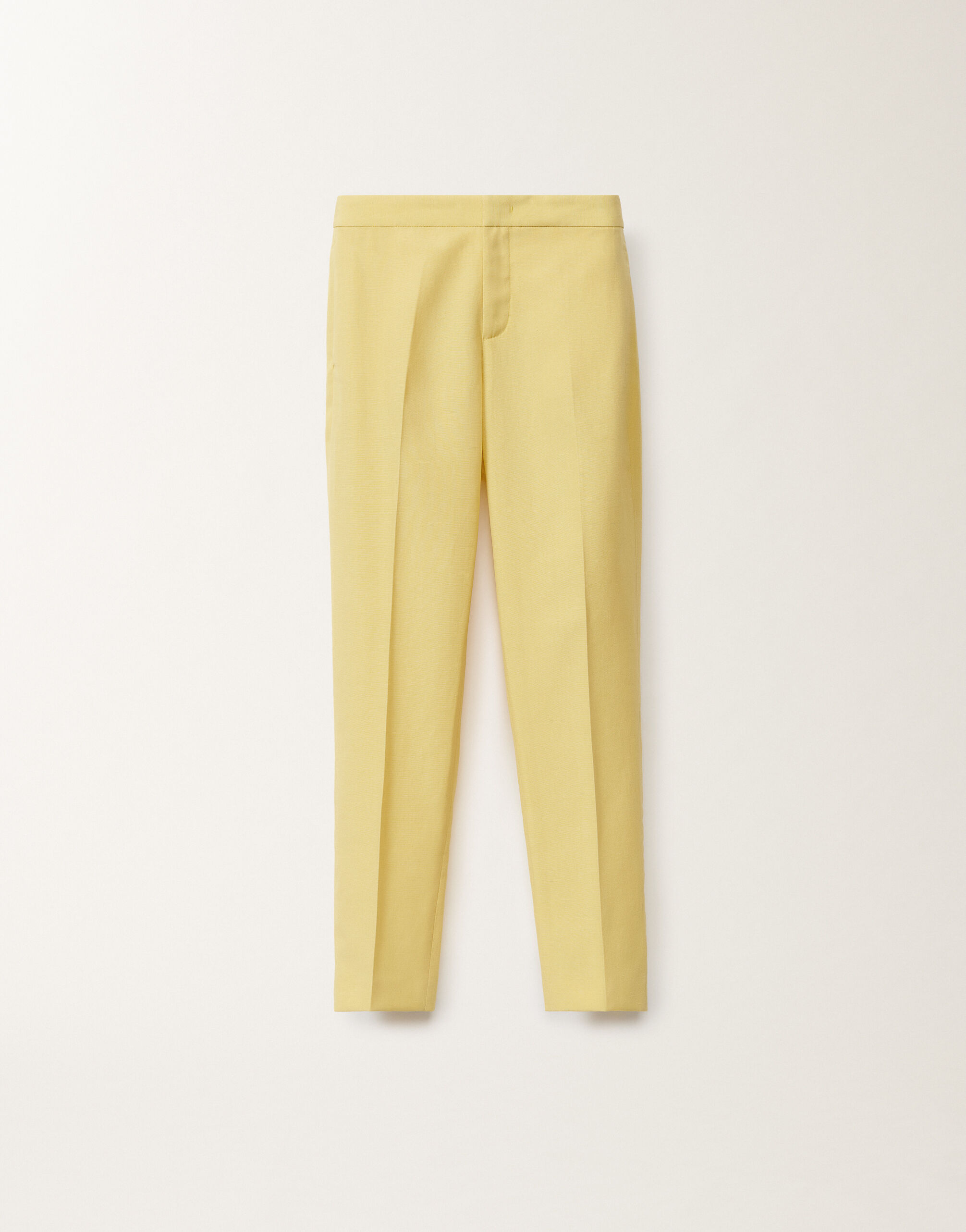 Fabiana Filippi Hose Montefalco aus Geflecht in Wolle und Leinen, zedernfarben GELB PAD265F326D8220000