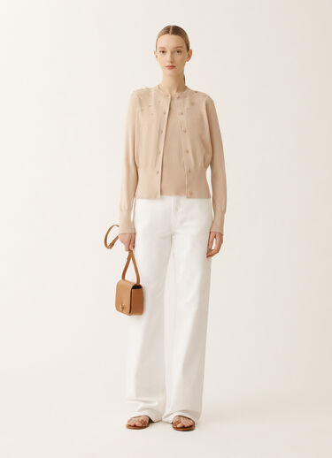 Fabiana Filippi Cotton cardigan, sand SAND MAD275F543L3350000