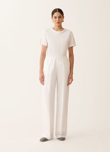 Fabiana Filippi Trevi pants in optical white poplin OPTICAL WHITE PAD266F456L5820000