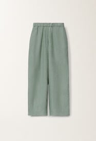 Fabiana Filippi Trevi linen canvas trousers, teal TURQUOISE PAD275F310D8350000