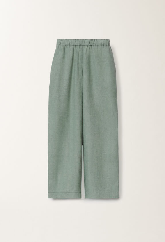 Fabiana Filippi Pantalon Trevi en toile de lin, bleu pétrole TURQUOISE PAD275F310D8350000