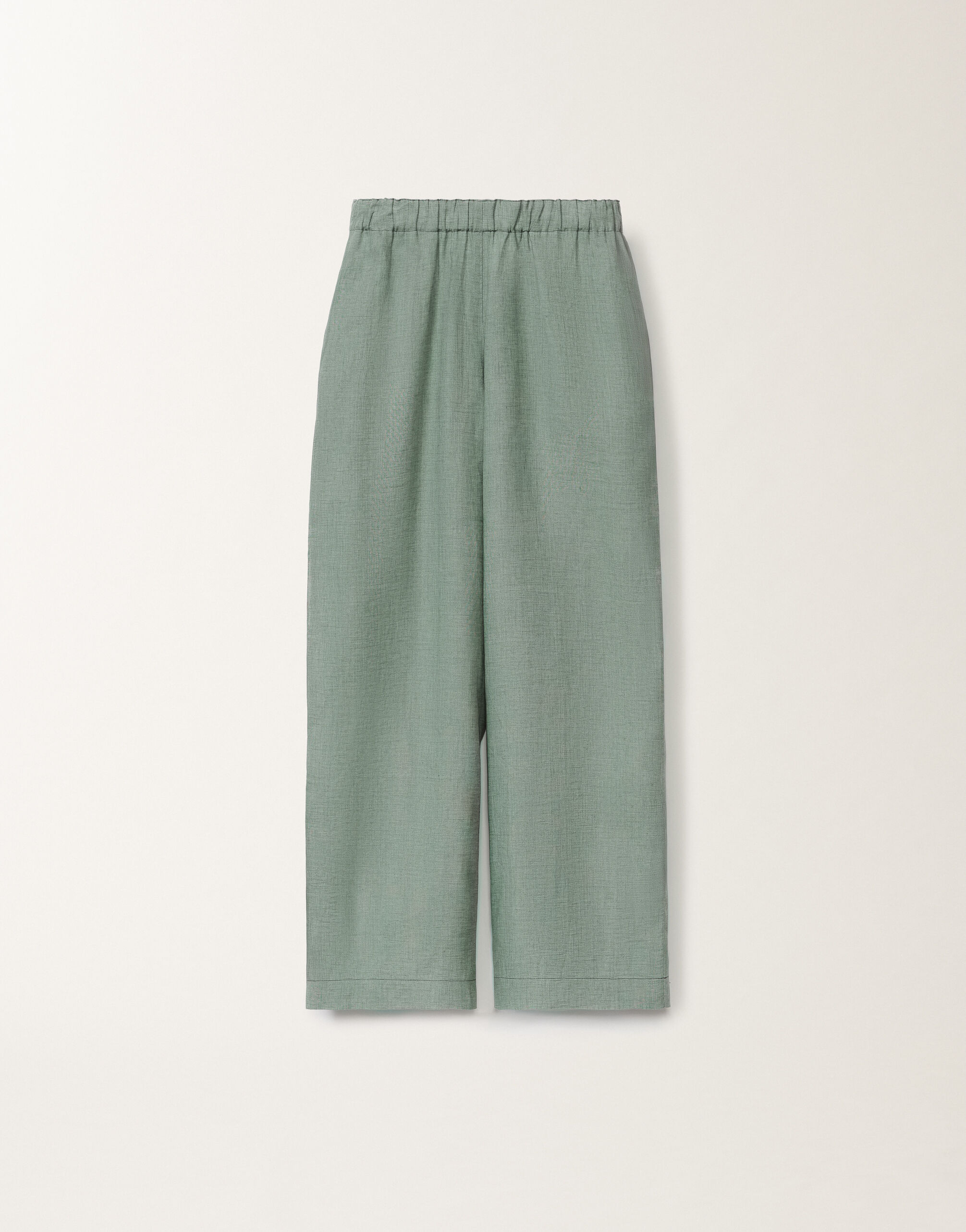 Fabiana Filippi Trevi linen canvas trousers, teal TURQUOISE PAD275F310D8350000