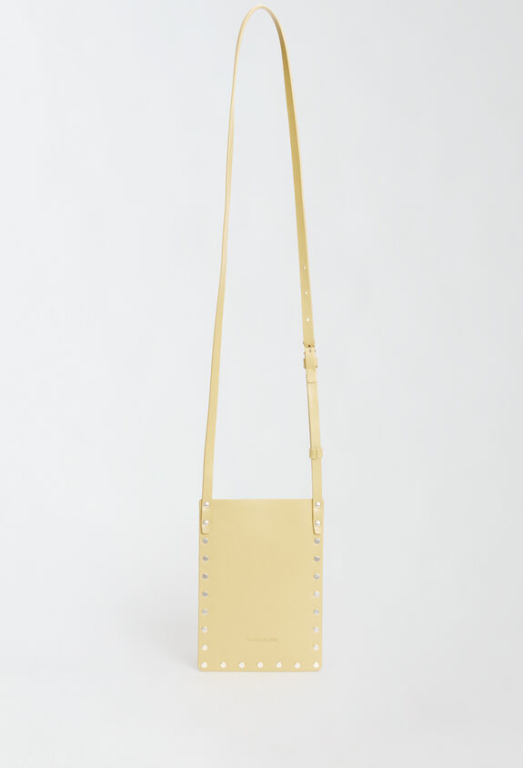 Fabiana Filippi LEATHER MOBILE CASE WITH STUDS YELLOW AAD214A836I9700000