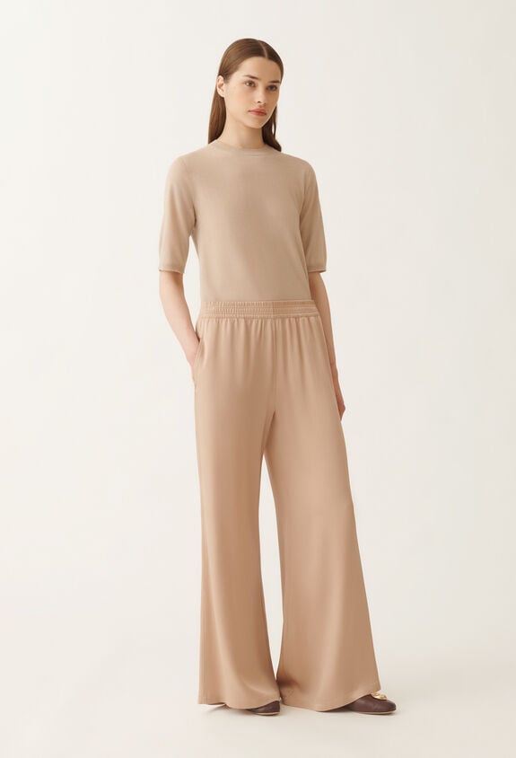 Fabiana Filippi Amelia envers satin trousers, maple BEIGE PAD215F291D9080000
