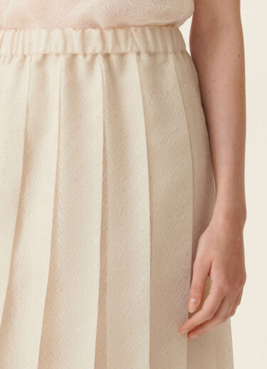 Fabiana Filippi Jupe midi en organza, beurre Beurre GND216F345M3120000