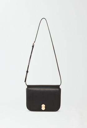 Fabiana Filippi Eclissi leather messenger, black WHITE BGD265A860L2520000