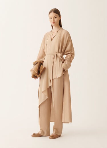 Fabiana Filippi Pantalón Gubbio jogging en fluido, arce Beige PAD266F322L7850000