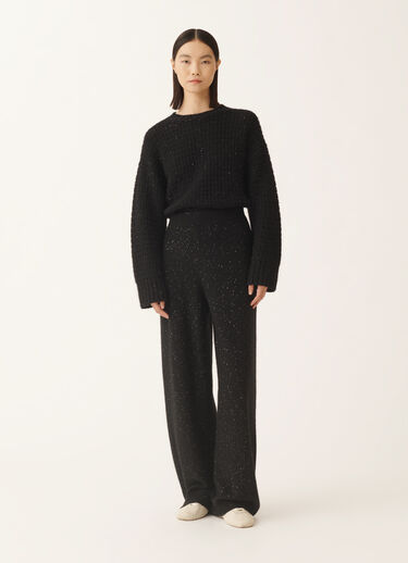 Fabiana Filippi Wool and silk trousers with sequins, black Black PAD215F391D2960000