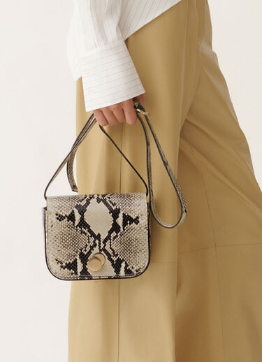 Fabiana Filippi Eclissi python-print calfskin mini messenger bag, putty WHITE BGD265A860L2520000