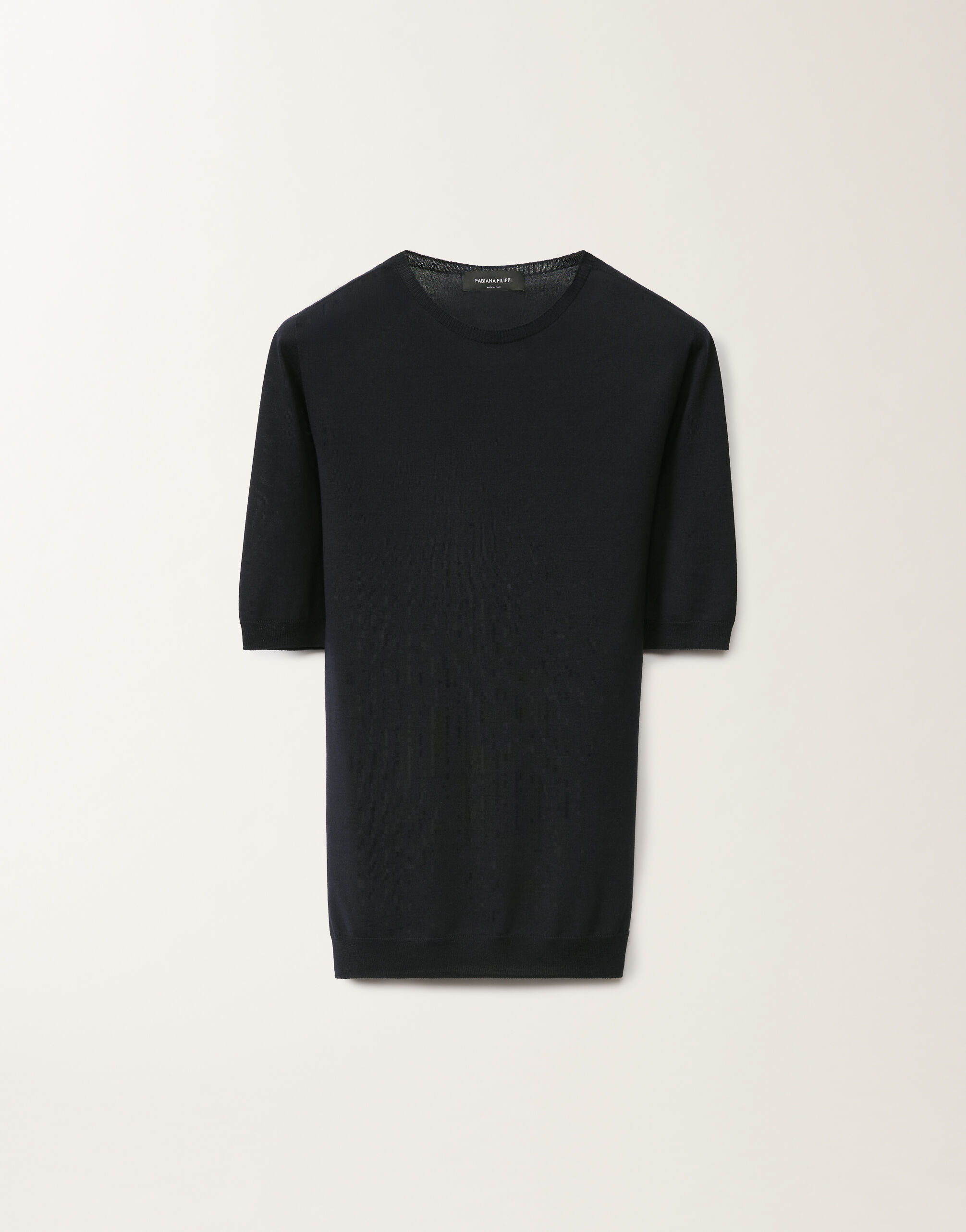 [宅送] T-shirt, silk and Cotton midnight Fabiana | Women for blue トップス