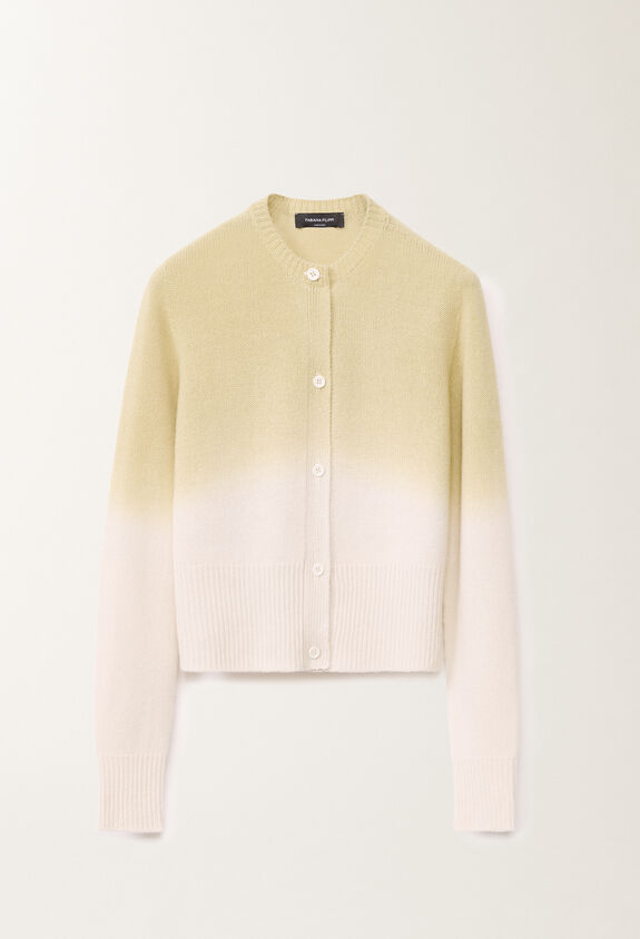 Fabiana Filippi Cardigan en Platinum dégradé, aloès VERT MAD265F103L1600000