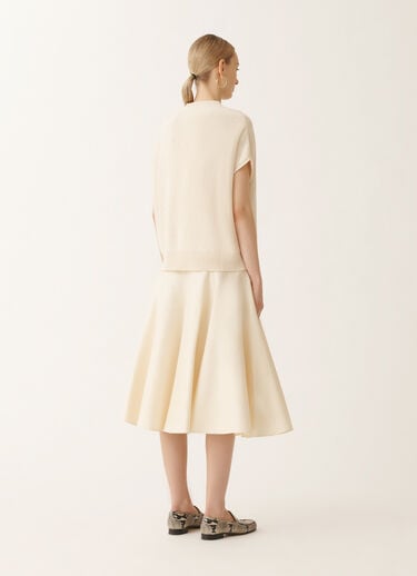 Fabiana Filippi Cotton and linen cape with sequins, vanilla VANILLA MAD275F525D2730000