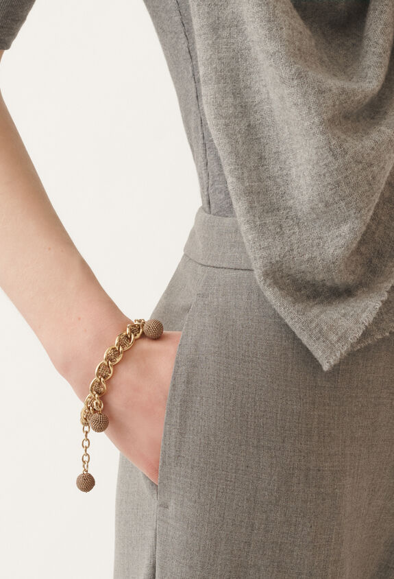 Fabiana Filippi Bracciale in filo diamante, cammello ORO BXD215A845L8440000