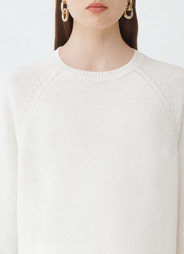 Fabiana Filippi SEQUIN CAPE SWEATER WHITE MAD274F349D2730000
