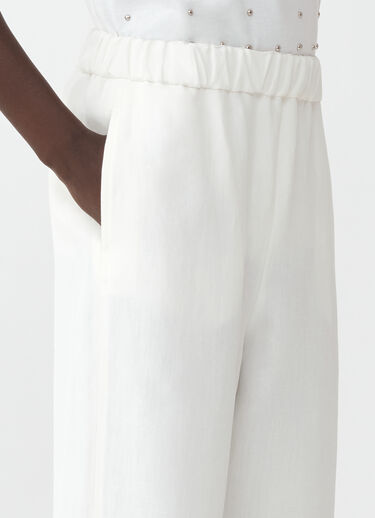 Fabiana Filippi VISCOSE LINEN JOGGING TROUSERS WHITE PAD274F255D5440000
