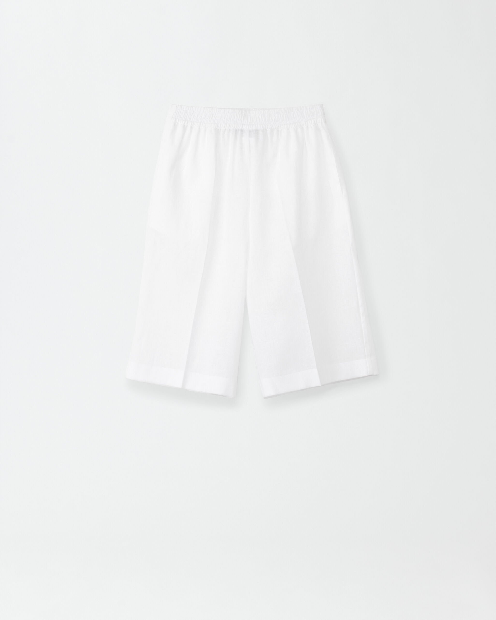 Fabiana Filippi LINEN CLOTH BERMUDA WITH ELASTIC WAISTBAND WHITE PAD264F264D6240000