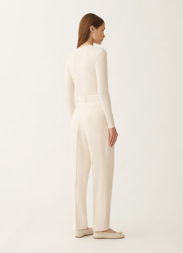 Fabiana Filippi Cady trousers, butter WHITE PAD215F358D8700000
