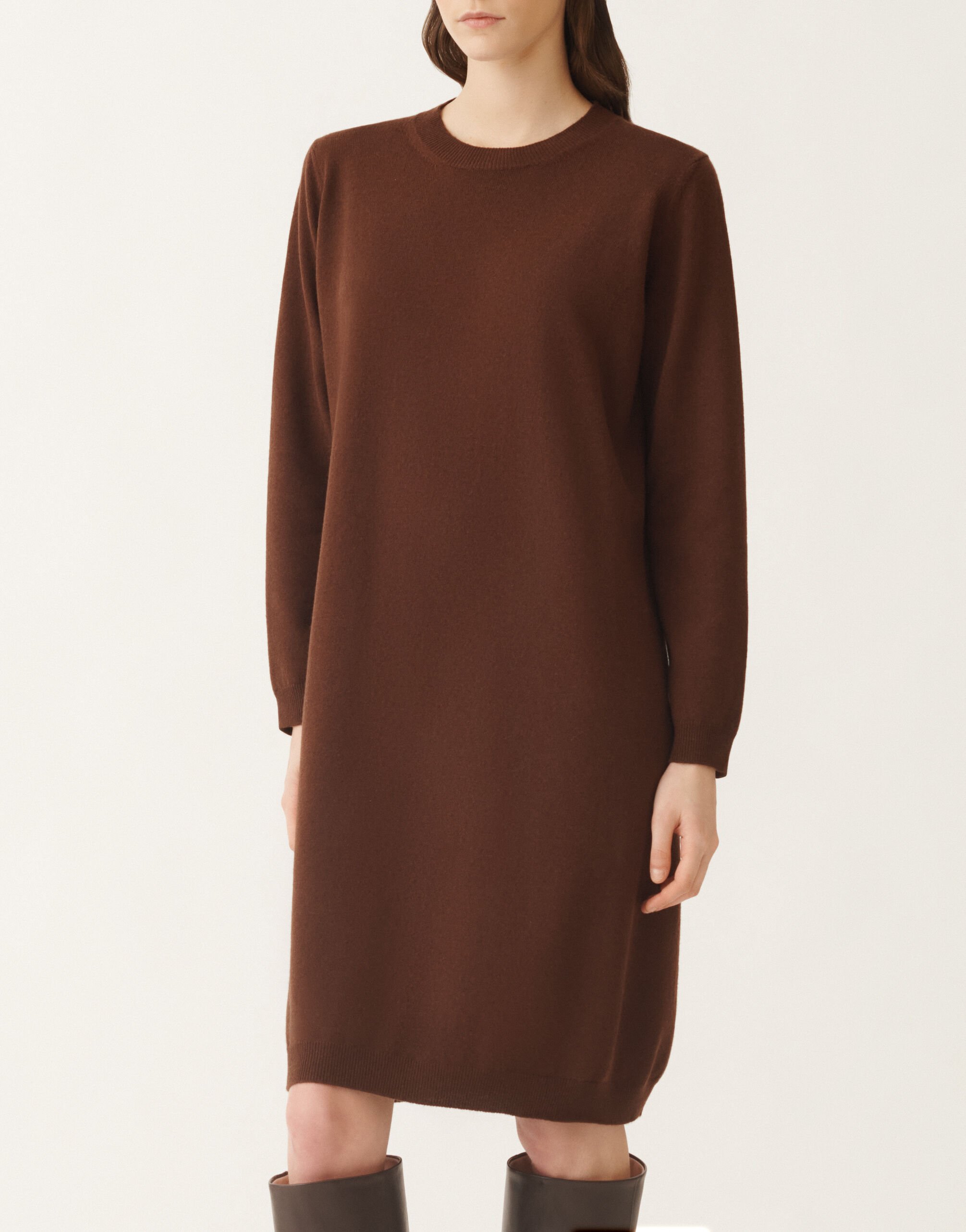 Fabiana Filippi Platinum dress, ebony BROWN ABD215F141L5170000