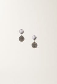 Fabiana Filippi Boucles d'oreilles double boule en plexi et fil diamanté, fumé Fumé BXD266A862M0230000