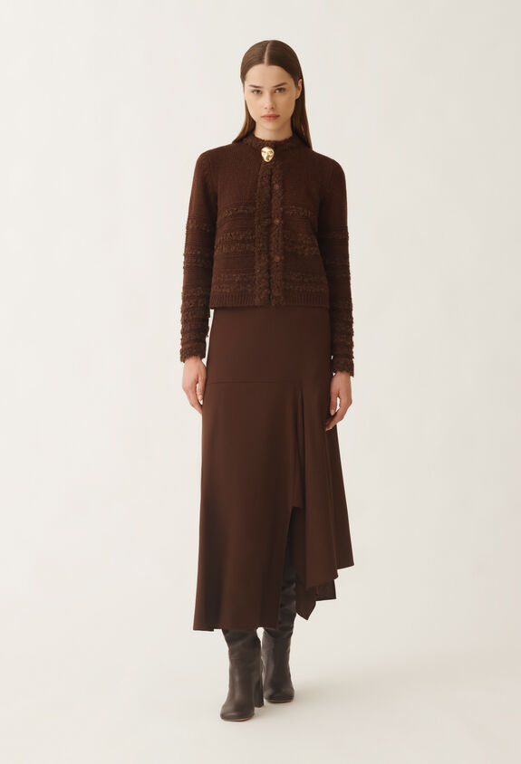 Fabiana Filippi Camel cardigan, ebony BROWN MAD215F126L5010000