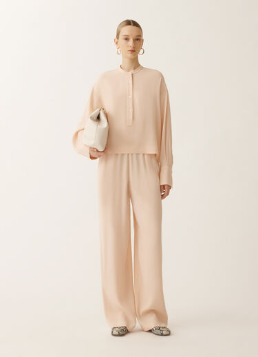 Fabiana Filippi Trevi longer envers satin trousers, dusty pink PINK PAD265F456L2880000