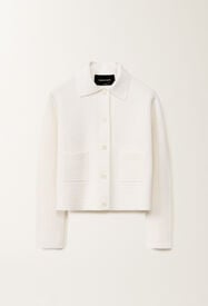 Fabiana Filippi Veste en laine et coton, raphia BLANC GCD265F220D5100000