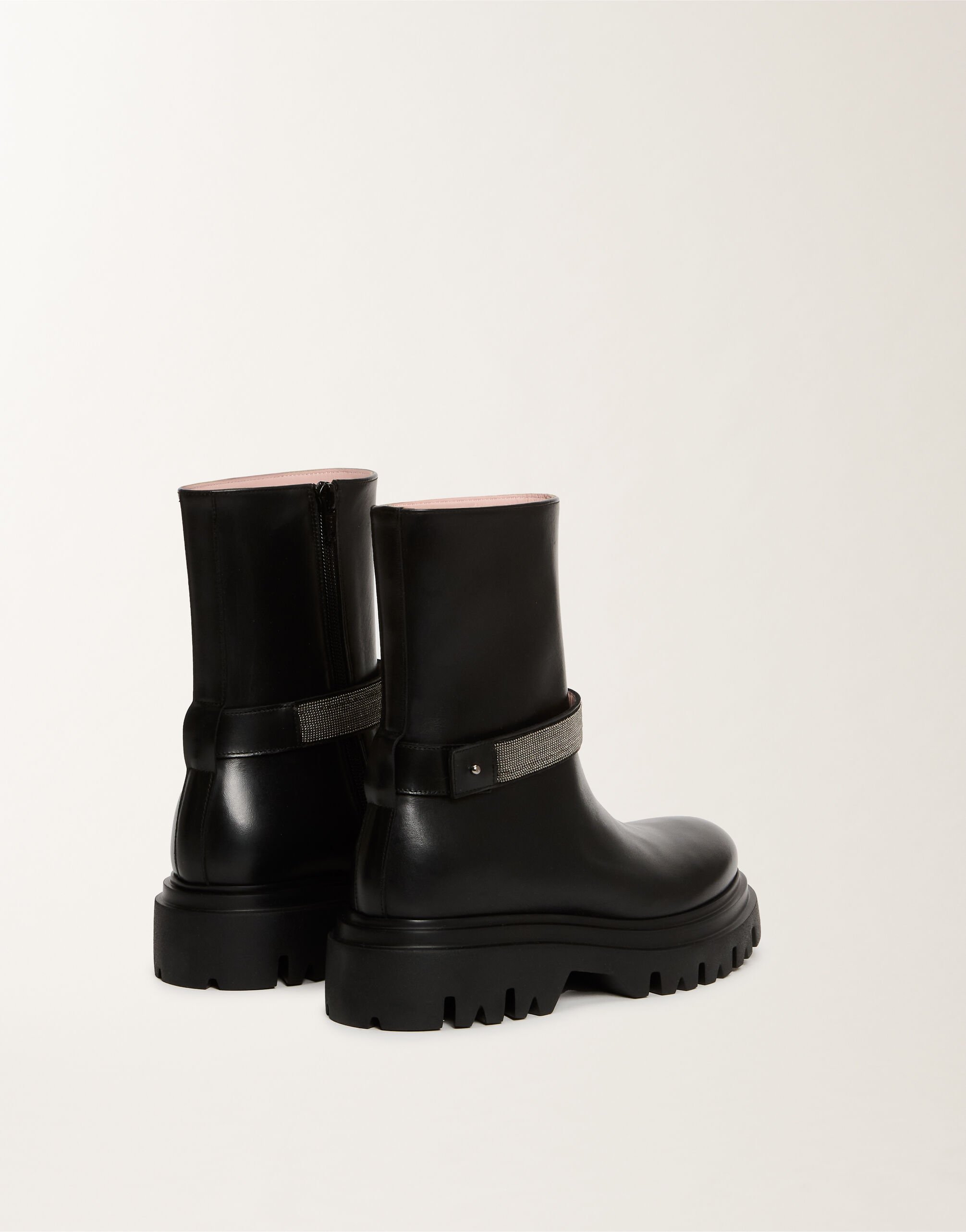 Fabiana Filippi Botas de motociclista en cuero de becerro, negro Negro ASD225A979L8230000