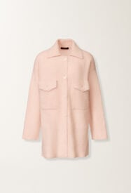 Fabiana Filippi Hemd aus gebürstetem Merino und Mohair, Quarzrosa Rosa MAD225F543L6200000