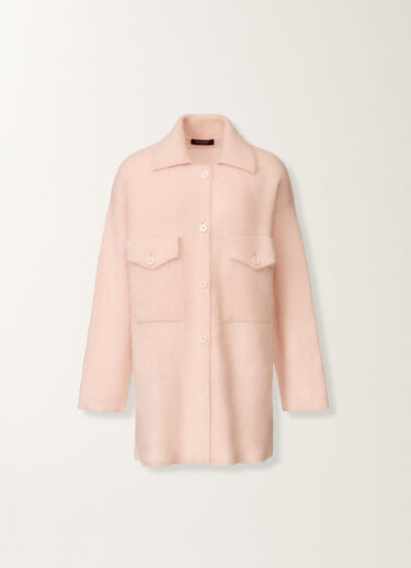 Fabiana Filippi Hemd aus gebürstetem Merino und Mohair, Quarzrosa Rosa MAD225F543L6200000