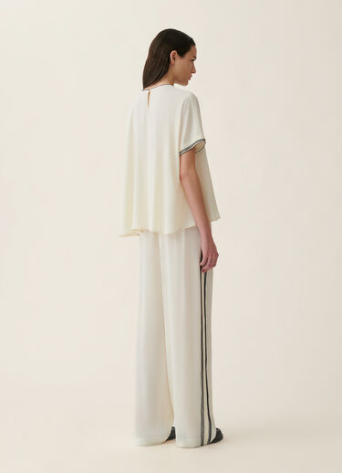 Top en crêpe de chine, beurre Fabiana Filippi Top en crêpe de chine, beurre Beurre TPD216F729M3570000