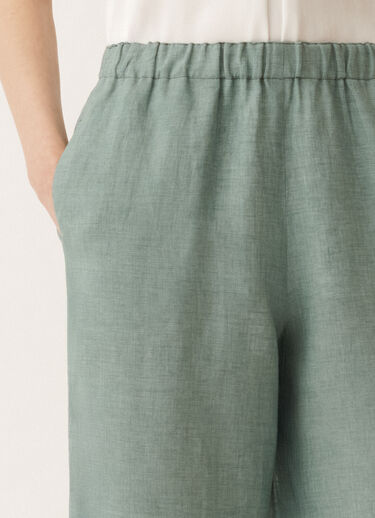 Fabiana Filippi Trevi linen canvas trousers, teal TURQUOISE PAD275F310D8350000