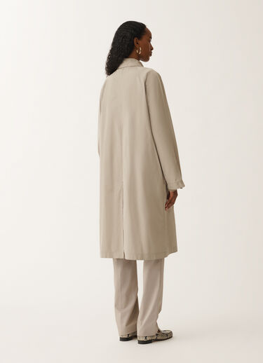 Fabiana Filippi Trenchcoat aus Micro-Faille, schlammbraun VANILLE CTD275F272L3370000