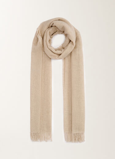 Fabiana Filippi Silk cashmere scarf with lurex, butter WHITE SAD215A881L8010000