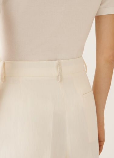 Fabiana Filippi Fluid linen and viscose Bermuda shorts, in a butter hue BUTTER PAD276F794M1500000