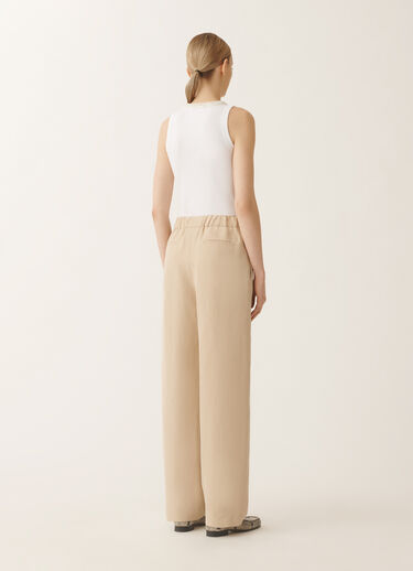 Fabiana Filippi Orvieto linen and viscose trousers, sand SAND PAD275F827D5440000