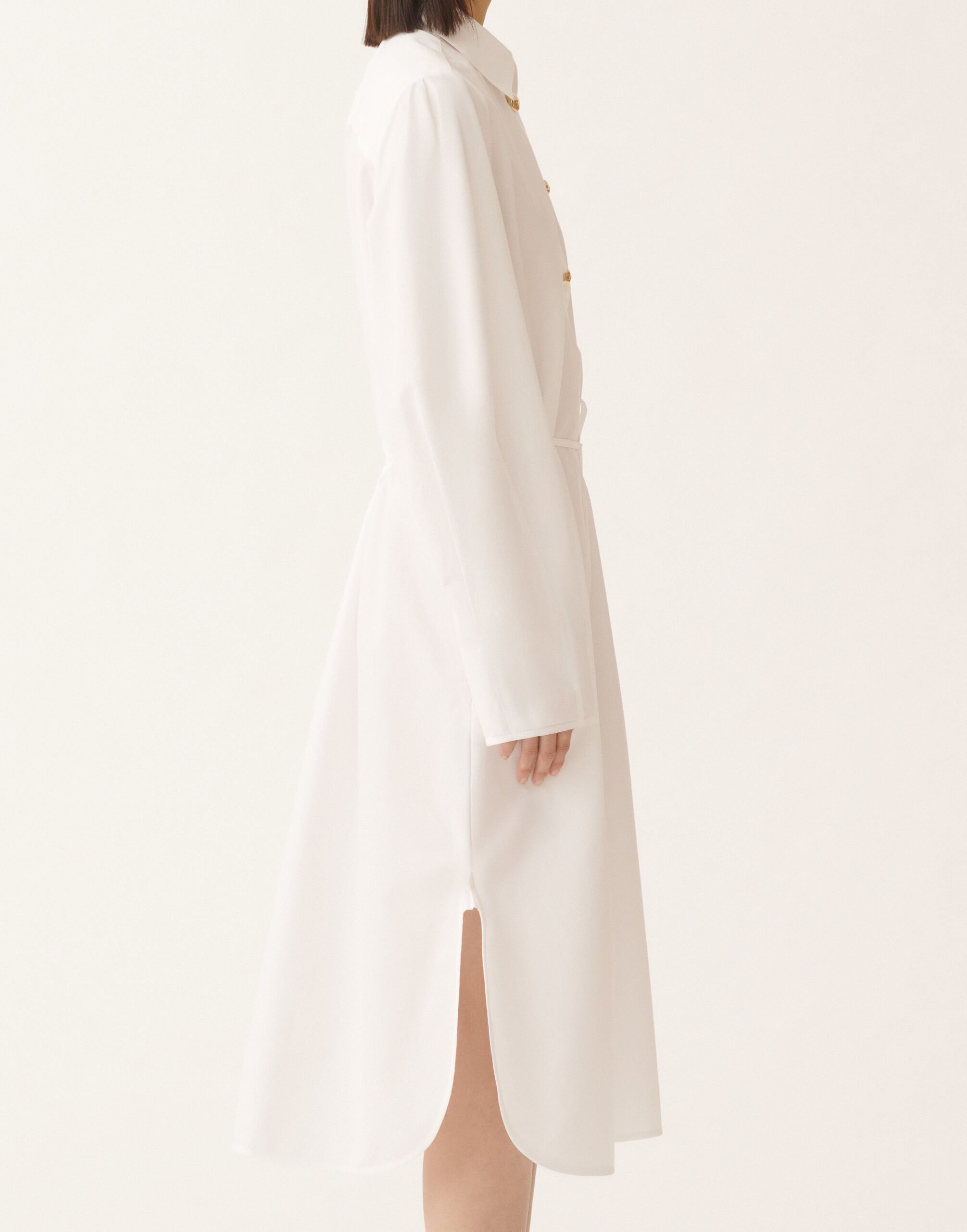 Fabiana Filippi Poplin-Kleid, optisches Weiß Weiß ABD215F174D6500000