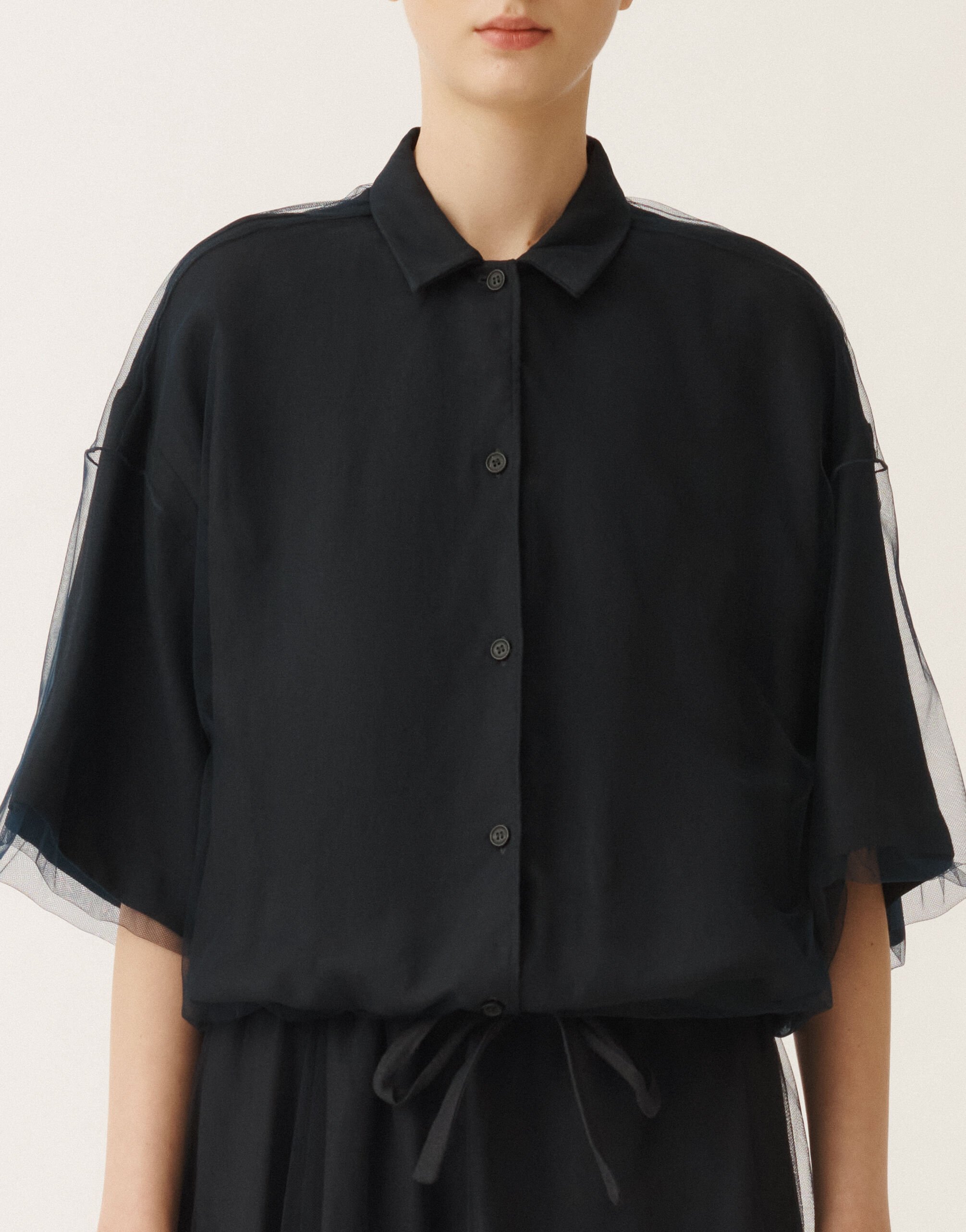 Fabiana Filippi Linen and viscose shirt, midnight blue BLUE GCD275F689L3540000