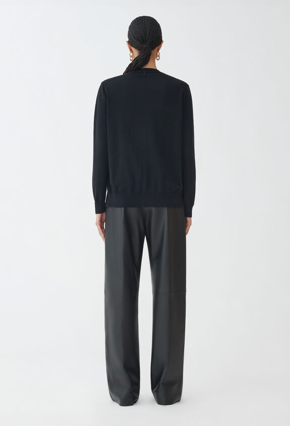 Fabiana Filippi COTTON CARDIGAN WITH SEQUIN THREAD BLACK MAD274F359H4960000