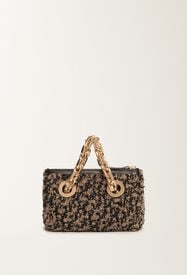 Fabiana Filippi Mini Eyelet in Tweed, Taupe und Schwarz Schwarz BGD225A920L8790000