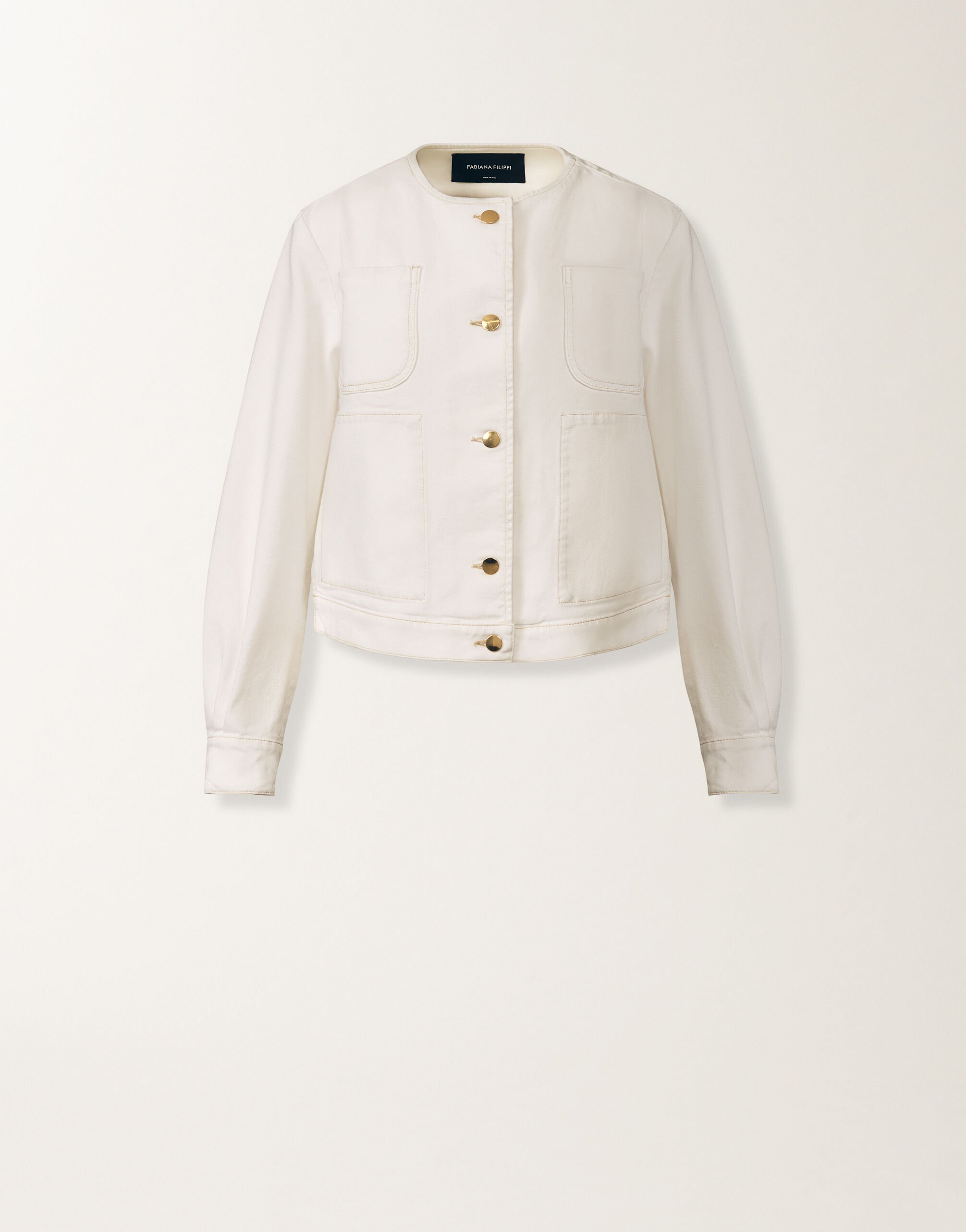 Jeansjacke, Weiss Fabiana Filippi Jeansjacke, Weiss WEISS GCD276F658M1370000