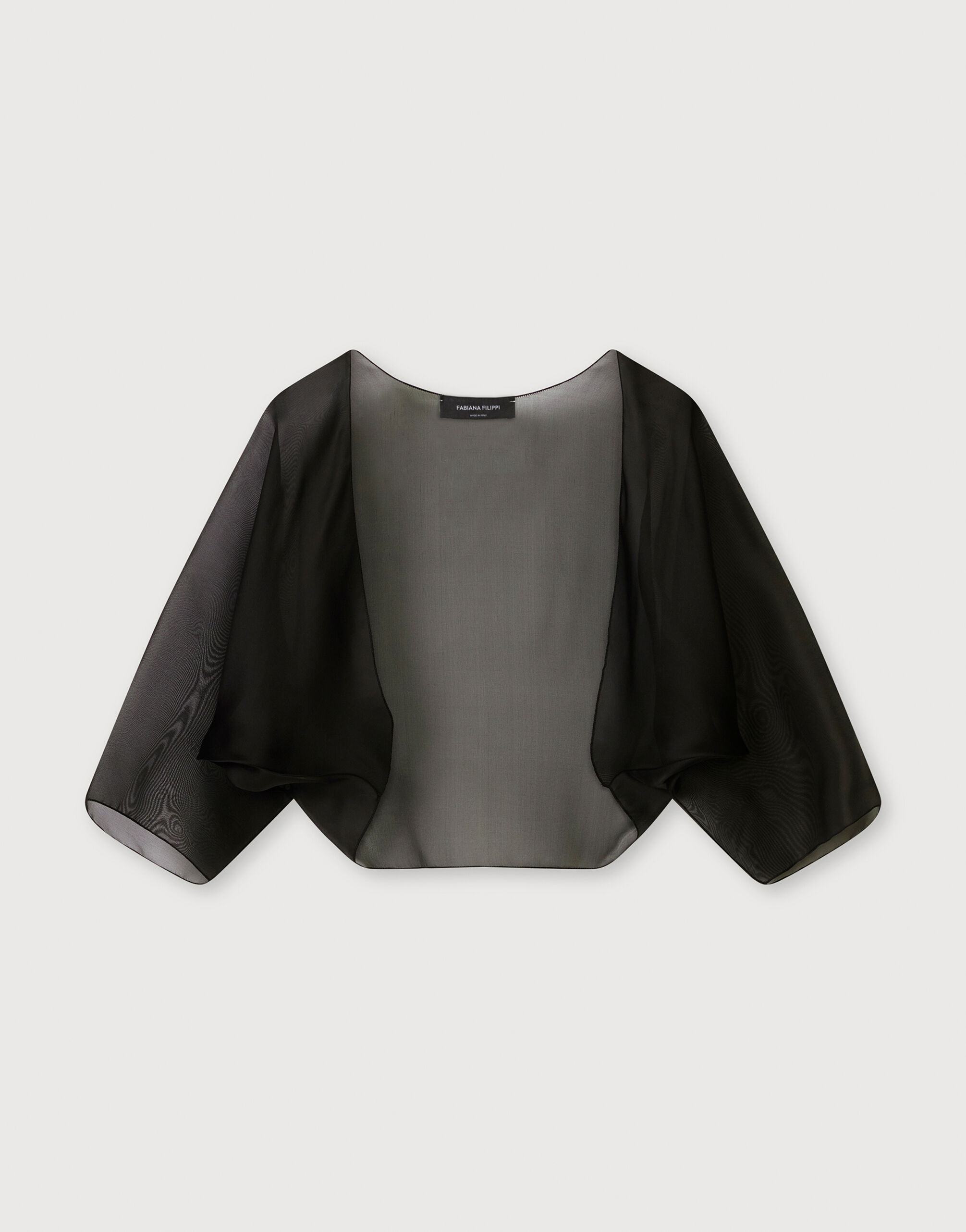 Organza shrug black Scarves Stoles for Women Fabiana Filippi