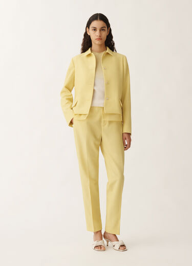 Fabiana Filippi Jacke aus Geflecht in Wolle und Leinen, zedernfarben GELB GCD265F314D8220000