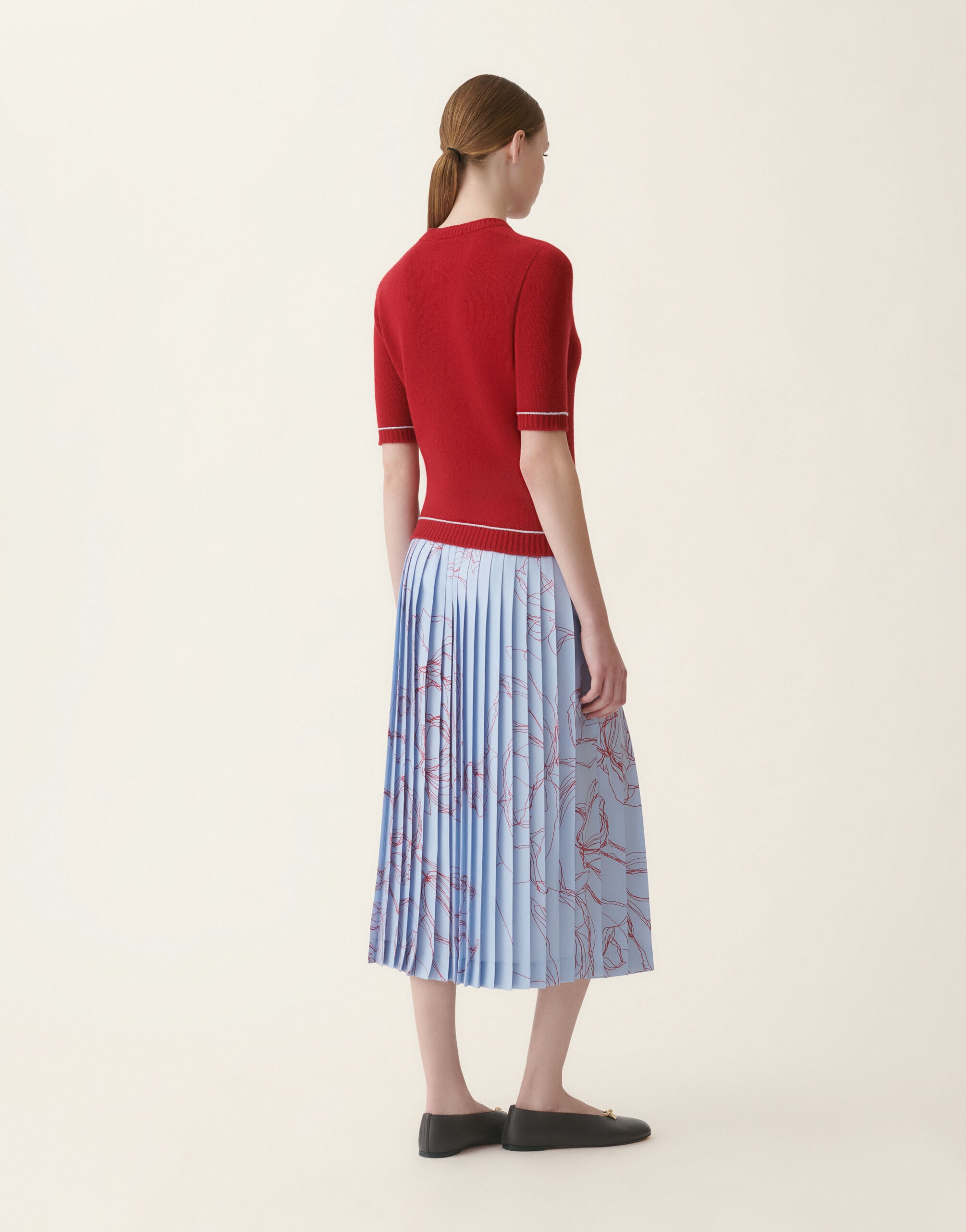 Fabiana Filippi Brushed Platinum sweater, red and light blue Red and light blue MAD216F038M2700000