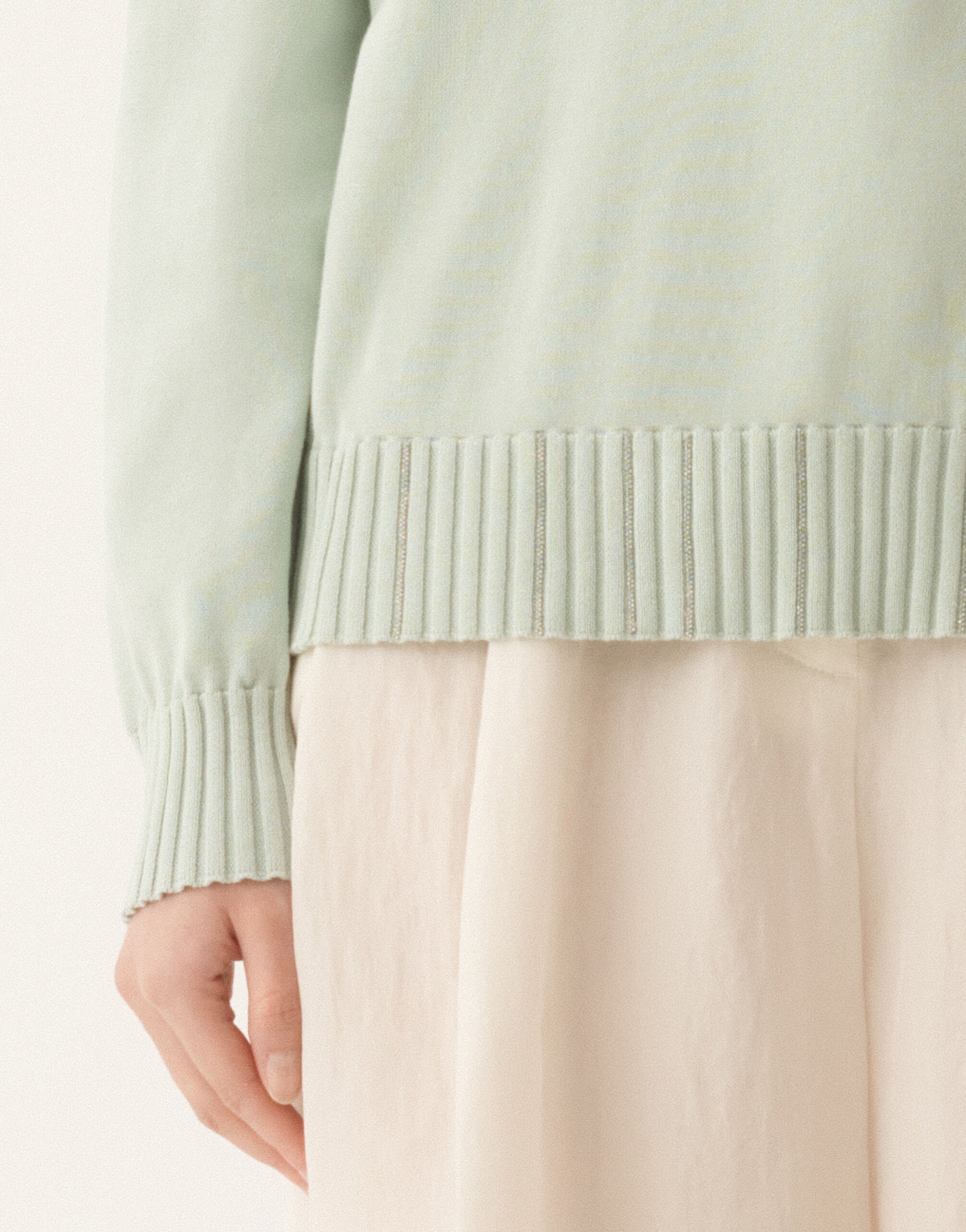 Fabiana Filippi Sweater in organic cotton, Ghirri green Ghirri Green MAD266F015L7340000