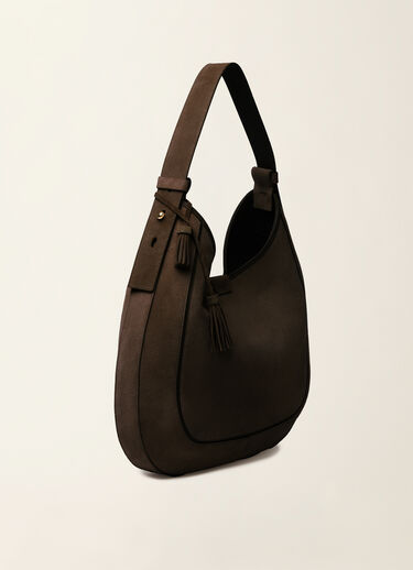 Hobo bag en daim, ébène Fabiana Filippi Hobo bag en daim, ébène ébène BGD216A803M5340000