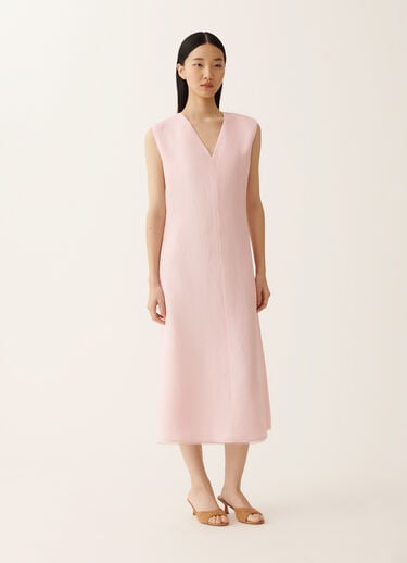 Fabiana Filippi Fluid dress in linen and viscose, petal pink PETAL PINK ABD276F620M1480000